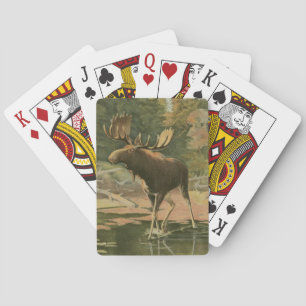 Moose Walting in Water Pokerkaarten