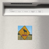 Moose Warning Sign Magneet (Insitu (Vaatwasser))