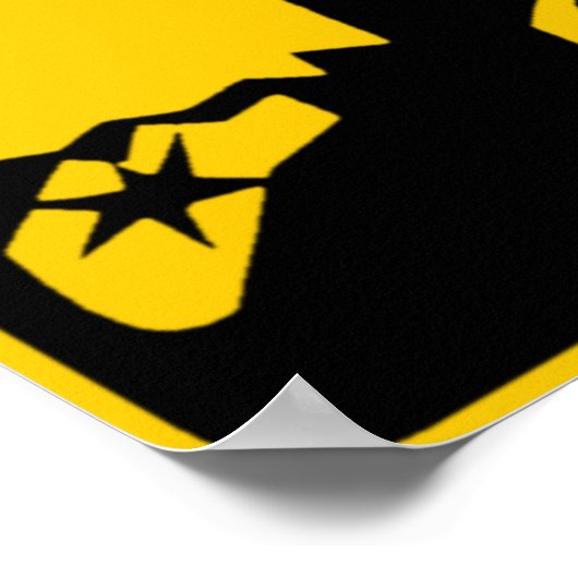 Moose Warning Sign van het Nationaal Park Gros Mor Poster (Hoek)