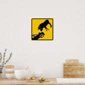 Moose Warning Sign van het Nationaal Park Gros Mor Poster (Keuken)