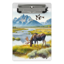 Moose Waterverf AI Art Monogram Mini Klembord