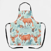 Moose Waterverf Kleurrijke Gepersonaliseerde Patro Schort (Voorkant)