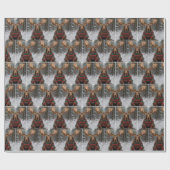 Moose Wearing Ugly Christmas Sweater Cadeaupapier (Vlak)