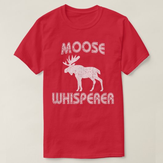 Moose Whisperer  Style Bull Moose Antlers T-shirt (Design voorkant)
