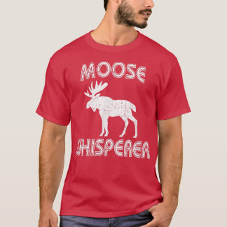 Moose Whisperer  Style Bull Moose Antlers T-shirt