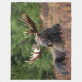 Moose, Wild Animal, Foto, Aangepast Fleece Deken (Voorkant)