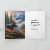 Moose Wild Animal Herfst Verjaardag Kaart (Binnen)