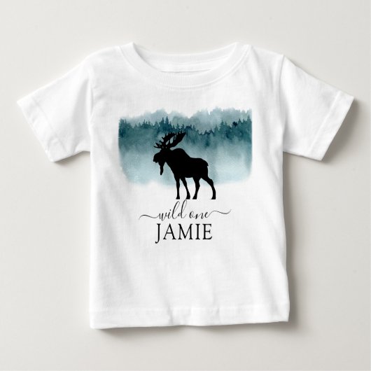 Moose Wild een verjaardag jongen T-Shirt (Voorkant)