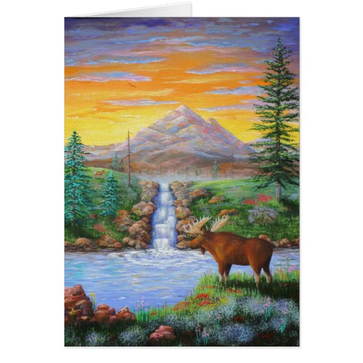 Moose Wildlife Mountains Creationarts (Voorkant)