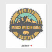 Moose Wilson Road, Wyoming Sticker (Vel)