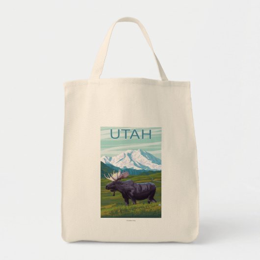 Moose with MountainUtah Tote Bag (Voorkant)