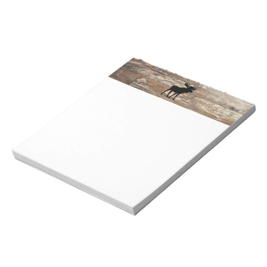 Moose Wood Painting Rustic Notitieblok (Linkerzijde)