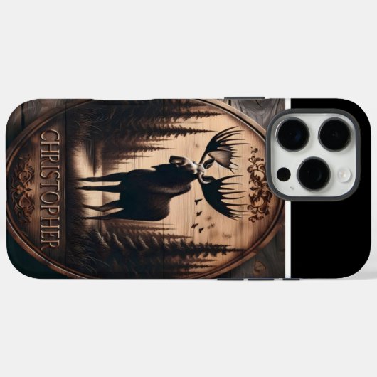 Moose Wood-teken Case-Mate iPhone Case (Achterkant (horizontaal))
