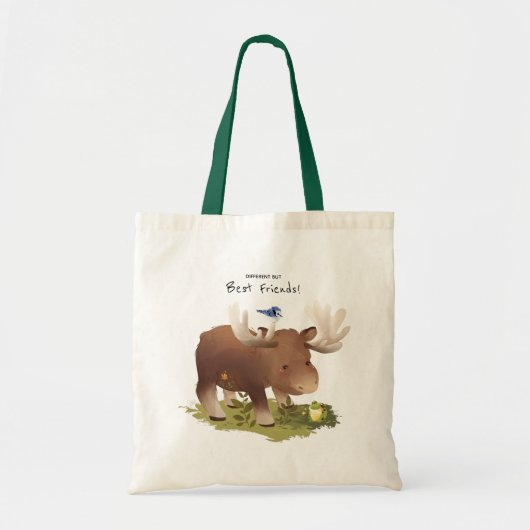 Moose ・ Woodland Forest Animal Illustration Tote Bag (Voorkant)