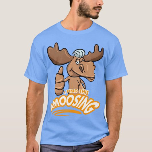 Moose Word Pun for Animal Lovers retro T-shirt (Voorkant)
