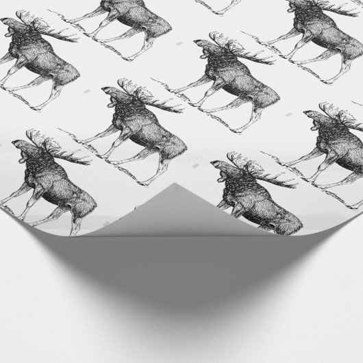 Moose Wrapping Paper Cadeaupapier (Hoek)