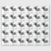 Moose Wrapping Paper Cadeaupapier (Vlak)