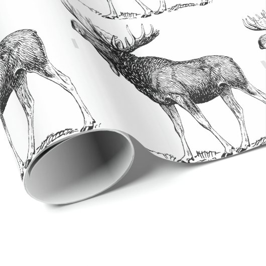 Moose Wrapping Paper Cadeaupapier (Rol Hoek)
