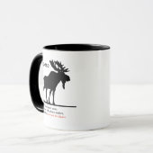 Moose, zijn hoed voor eten mok (Voorkant links)