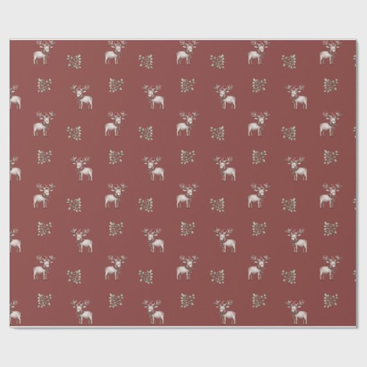 MooseBerry Wrapping Paper, Holiday gift giving! Cadeaupapier (Vlak)