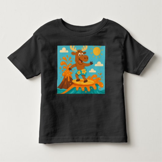 Moosecano Splash! – Soda Volcano Surf T-Shirt Kids (Voorkant)