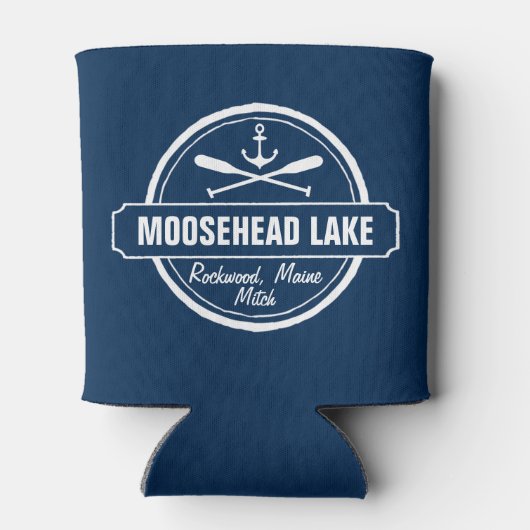 Moosehead Lake Maine ankerplaats aangepaste stad Blikjeskoeler (Achterkant)
