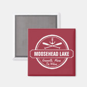 Moosehead Lake Maine ankerplaats aangepaste stad Magneet (Voorkant / Achterkant)