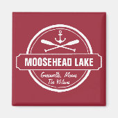 Moosehead Lake Maine ankerplaats aangepaste stad Magneet (Voorkant)