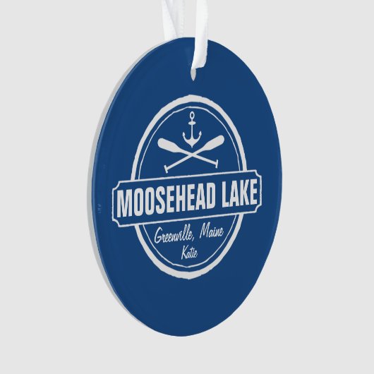 Moosehead Lake Maine ankerplaats aangepaste stad Ornament (voorkant)