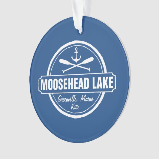 Moosehead Lake Maine ankerplaats aangepaste stad Ornament (voorkant)