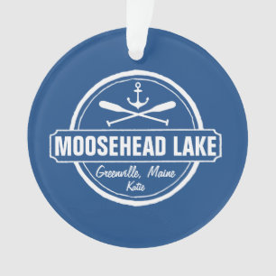 Moosehead Lake Maine ankerplaats aangepaste stad Ornament