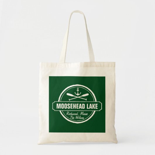 Moosehead Lake Maine ankerplaats aangepaste stad Tote Bag (Voorkant)