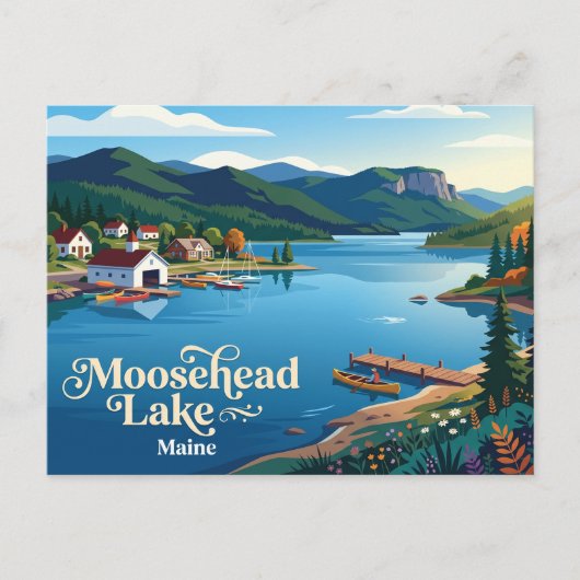 Moosehead Lake Maine Briefkaart (Voorkant)