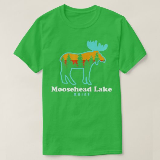 Moosehead Lake Maine - Moose Moosehead Lake T-shirt (Design voorkant)
