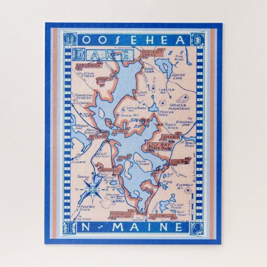 Moosehead Lake ME 16x20 Legpuzzel (Verticaal)