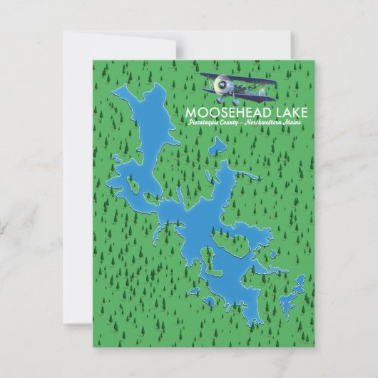Moosehead Lake,Piscataquis County map (Voorkant)