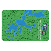 Moosehead Lake,Piscataquis County map Magnet Magneet (Horizontaal)