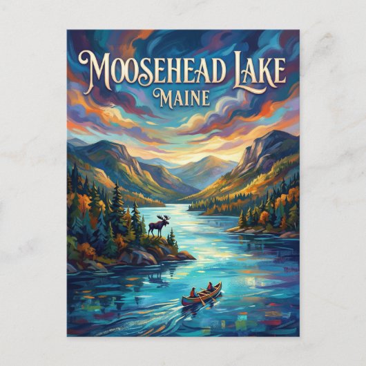 Mooseheadmeer VS Briefkaart (Voorkant)