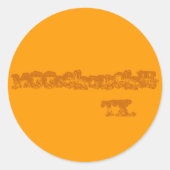MooseknucklE TX. Ronde Sticker (Voorkant)