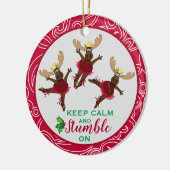 Mooserina, de kerstkalm van de luiers keramisch ornament (Links)