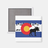 MOOSESin-Colorado-vlag Magneet (Voorkant / Achterkant)