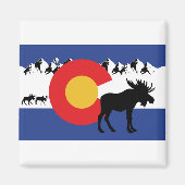 MOOSESin-Colorado-vlag Magneet (Voorkant)