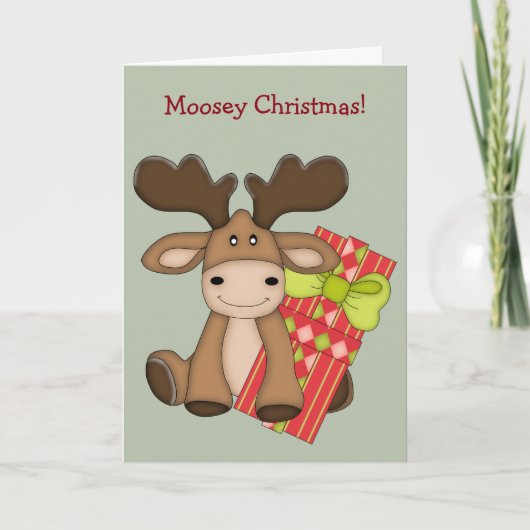 Moosey Kerstmis Feestdagen Kaart (Voorkant)