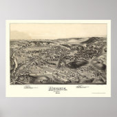 Moosic, PA Panorama - 1892 Poster (Voorkant)
