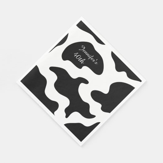 Moosicians Koe Funny Birthday Party Servet (Hoek)