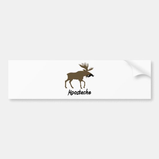 Moostache Bumpersticker (Voorkant)