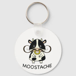 Moostache Sleutelhanger