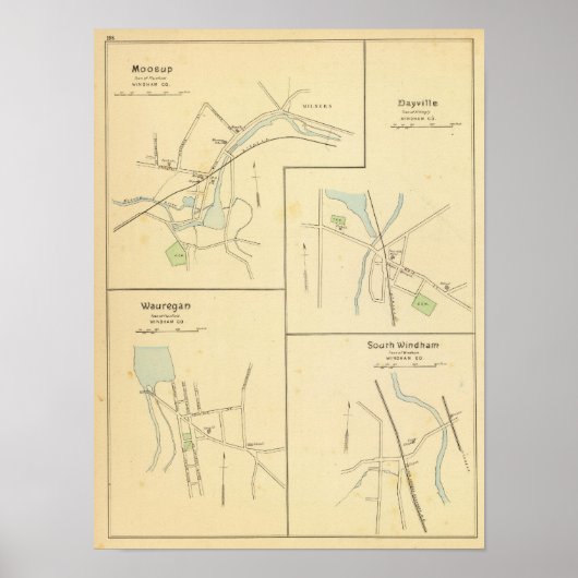 Moosup, Dayville, Wauregan, S Windham Poster (Voorkant)