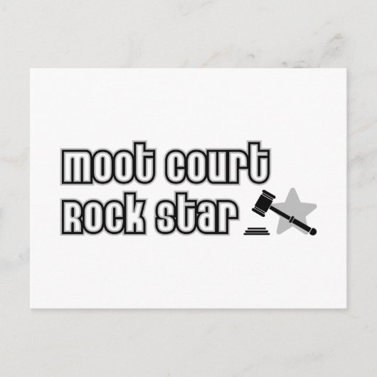 Moot Court Rock Star Briefkaart (Voorkant)