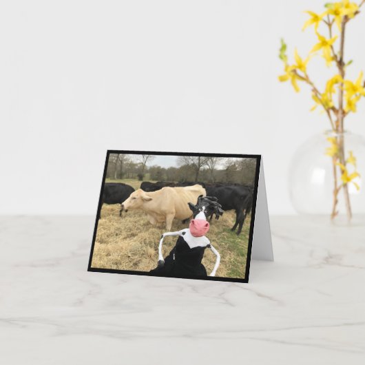 Mootilda zegt: "HAY!" Kaart (Gele Bloem)